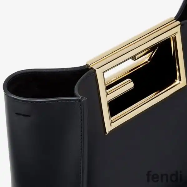 Affordable Fendi Small Way Bag In Calf Leather Black