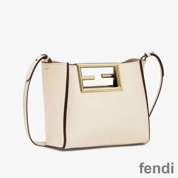 Affordable Fendi Small Way Bag In Calf Leather White