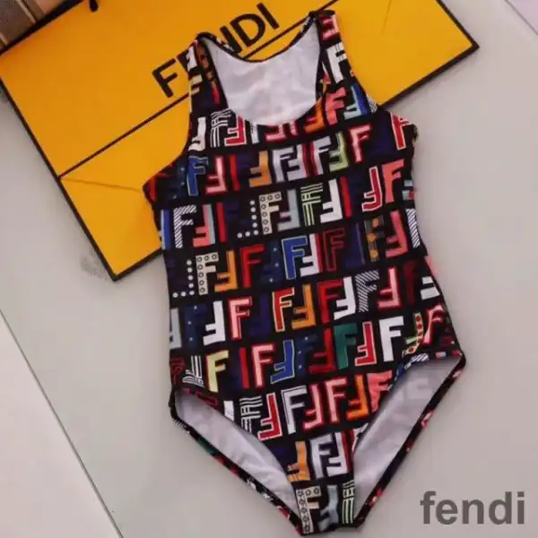 Affordable Fendi Swimsuit Women FF Motif Lycra Multicolor