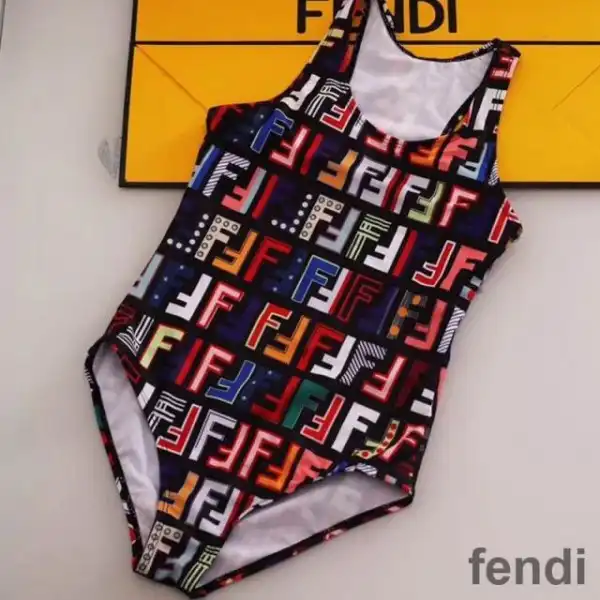 Affordable Fendi Swimsuit Women FF Motif Lycra Multicolor