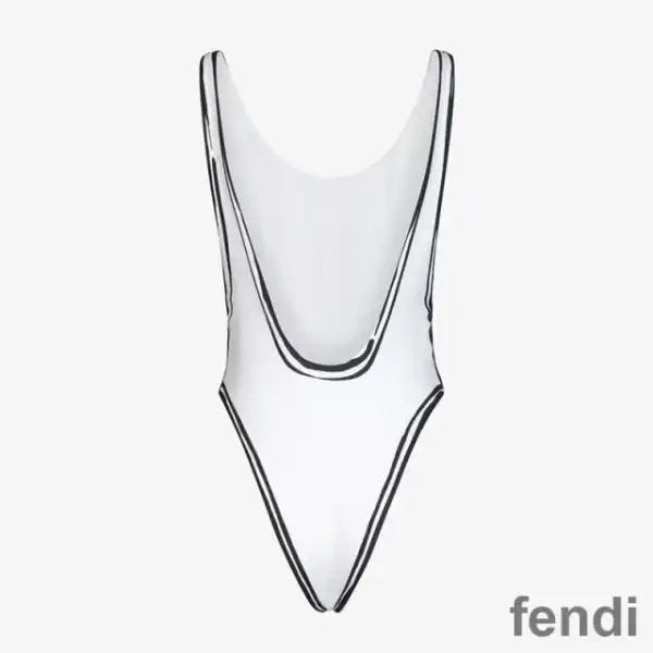 Cheap Fendi Swimsuit Women Joshua Vides Motif Lycra White