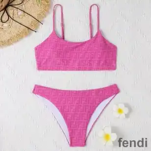 Fendi Underwear Set Women FF Motif Lycra Rose