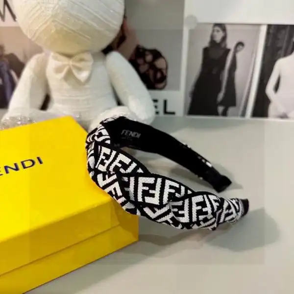 Affordable Fendi FF Motif Jacquard Headband Women Fashion Hair Accessories