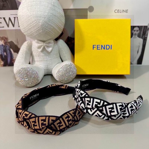 Fendi FF Motif Jacquard Headband Women Fashion Hair Accessories