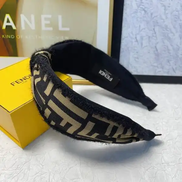 Affordable Fendi Headband FF Motif Embossed Vintage Hairbands