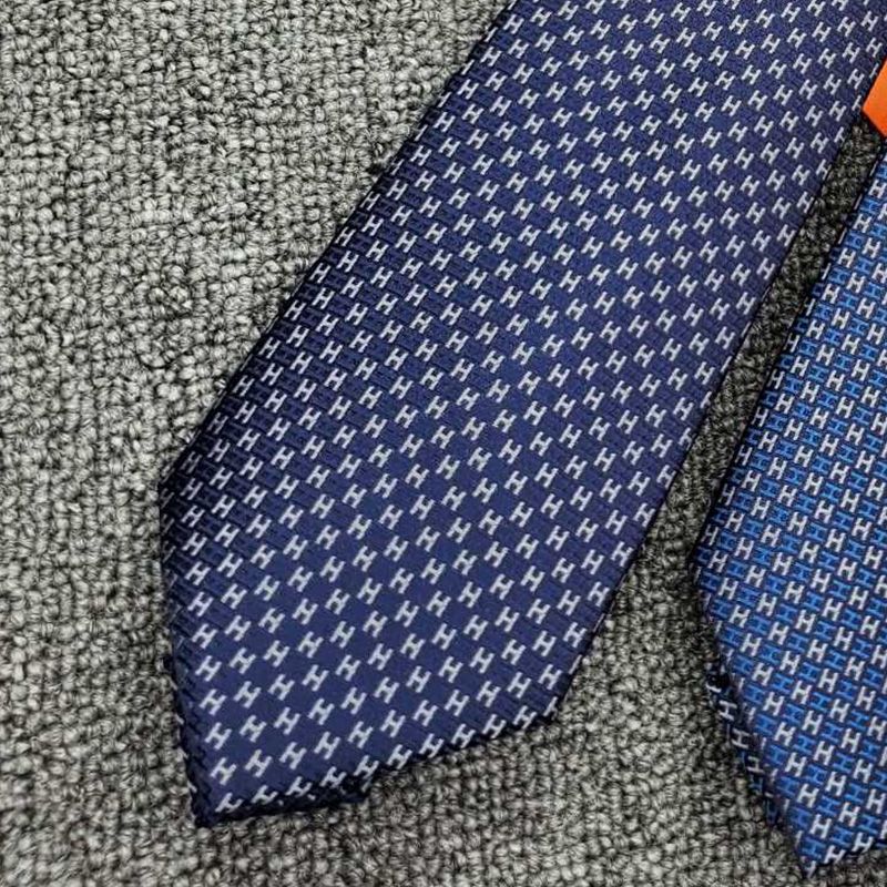 Hermes Alter Ego Tie In Dark Blue