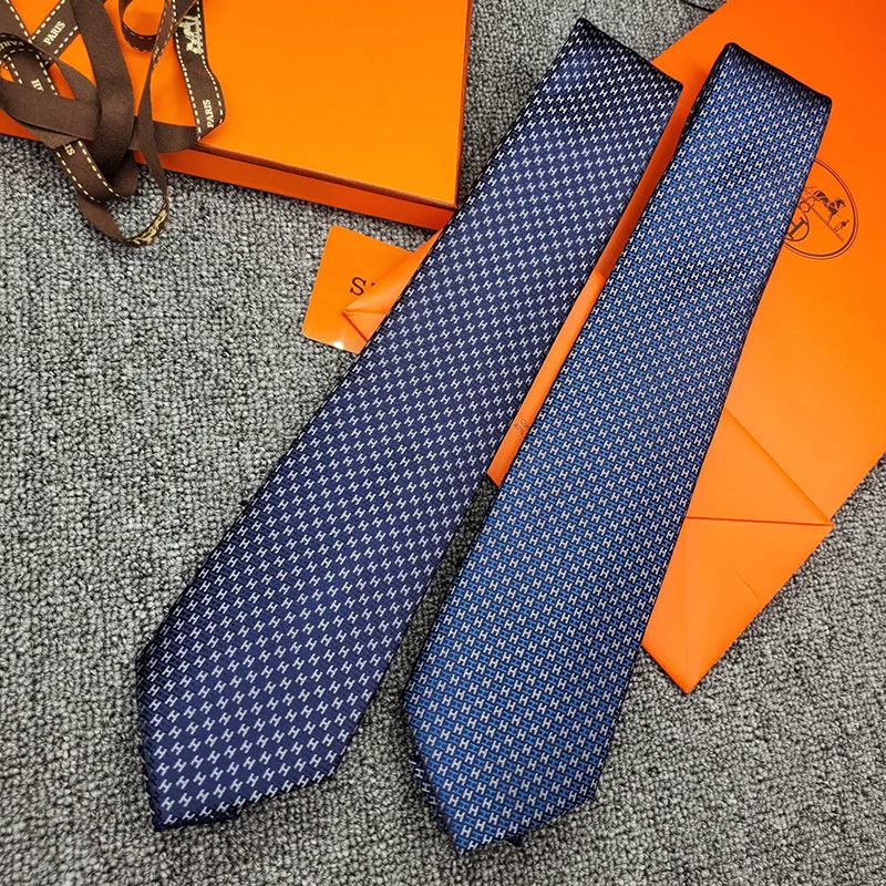 Hermes Alter Ego Tie In Dark Blue