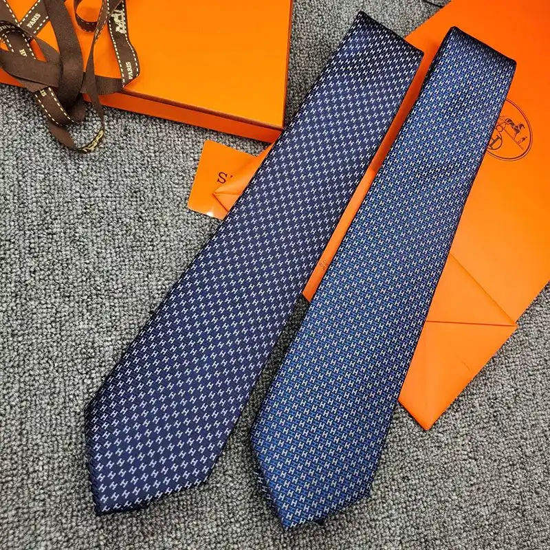 Cheap Hermes Alter Ego Tie In Dark Blue