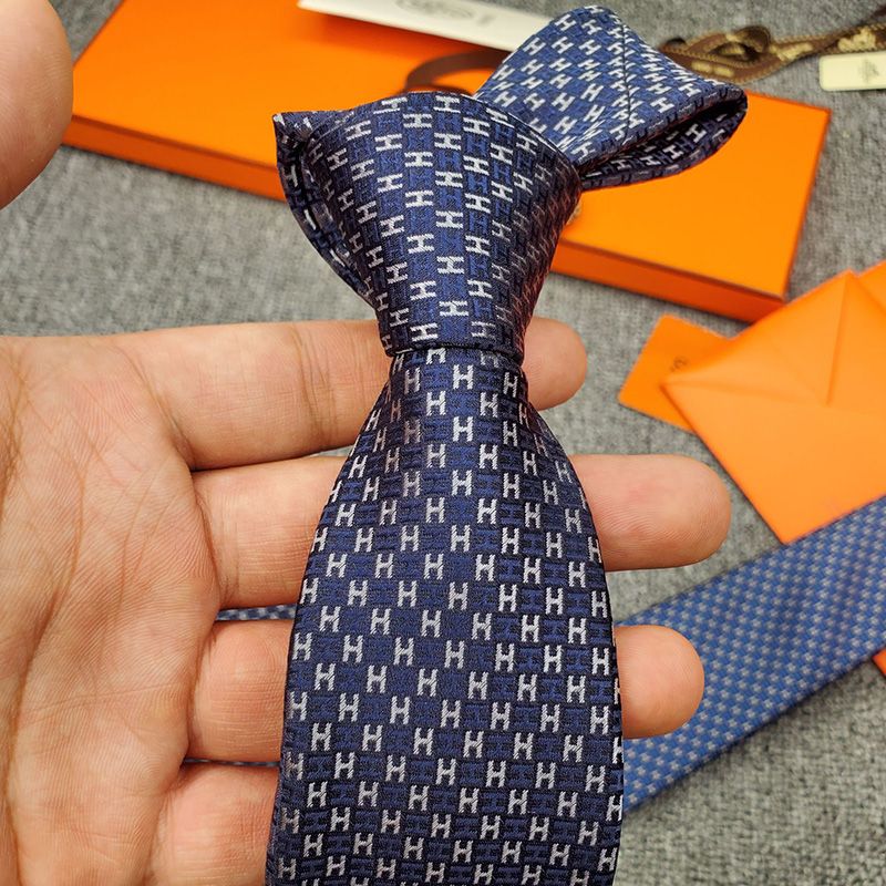 Hermes Alter Ego Tie In Dark Blue