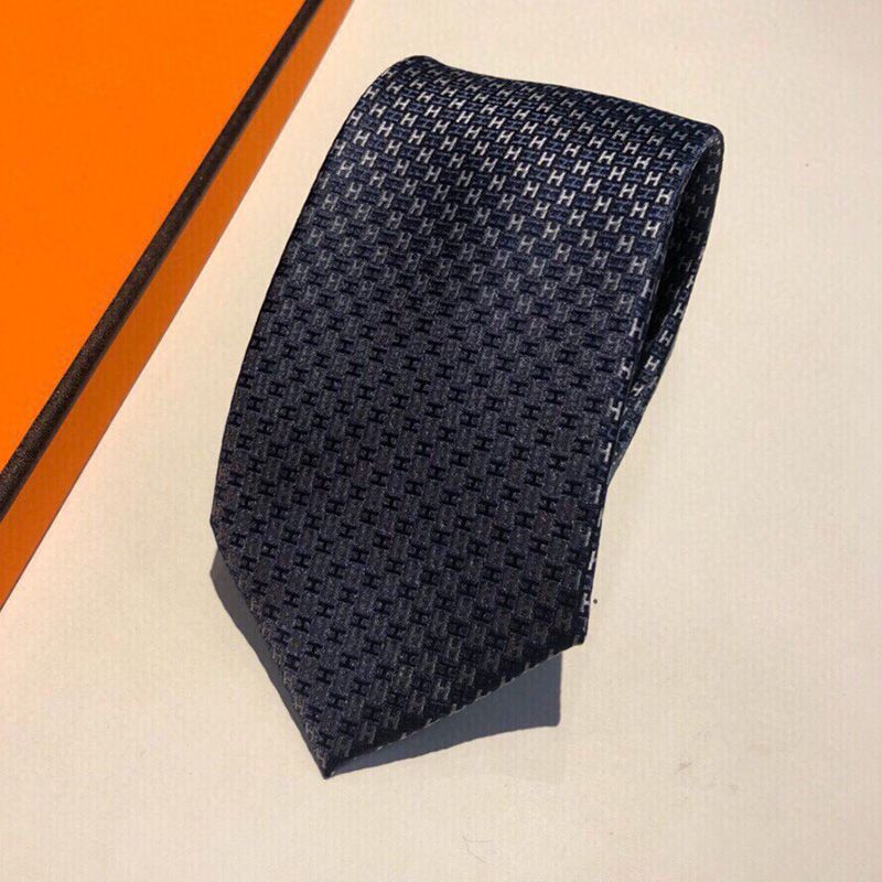 Hermes Alter Ego Tie In Navy Blue