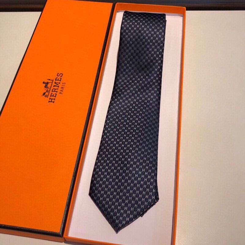 Hermes Alter Ego Tie In Navy Blue