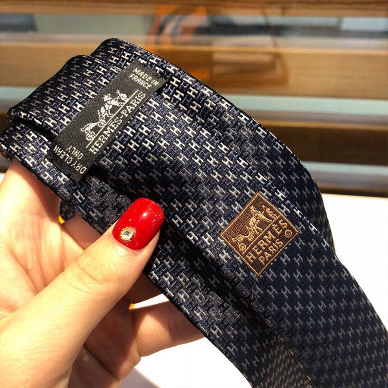 Hermes Alter Ego Tie In Navy Blue