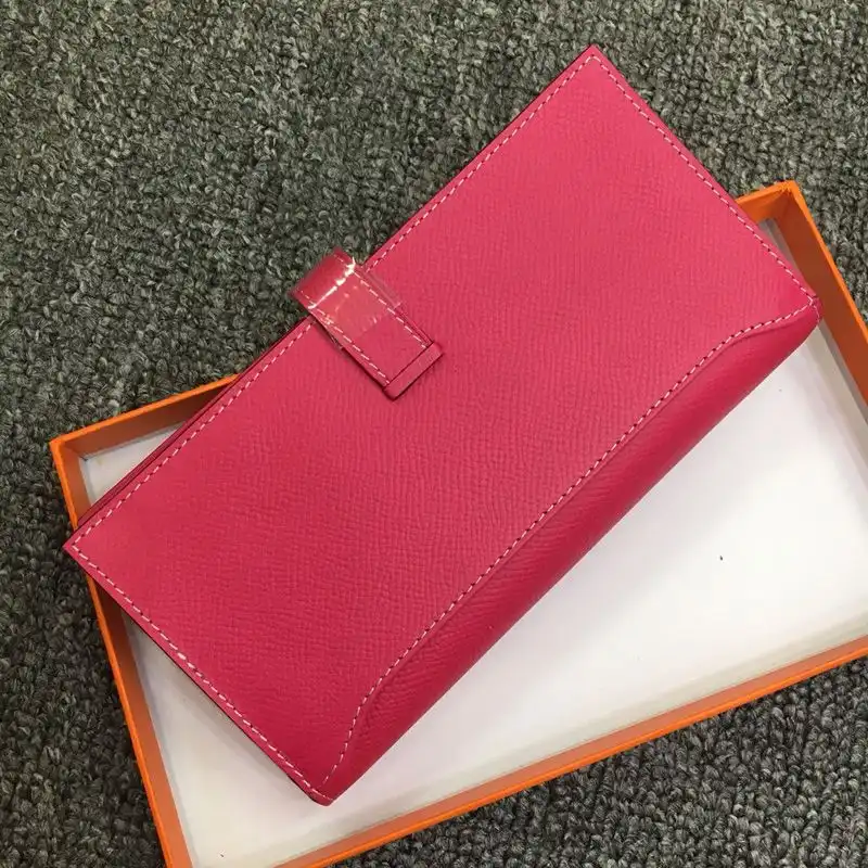 Affordable Hermes Bearn Wallet Epsom Leather Palladium Hardware In Rose