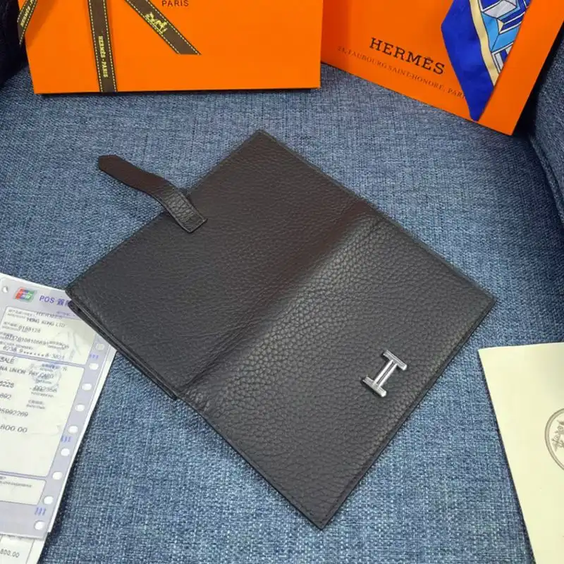 Cheap Hermes Bearn Wallet Togo Leather Palladium Hardware In Black