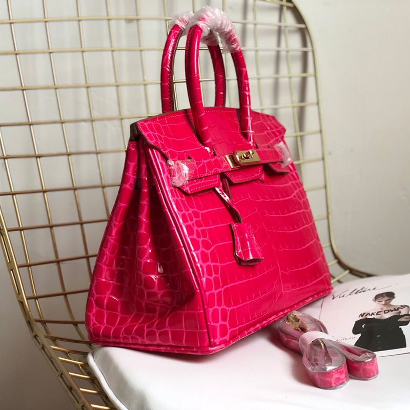 Hermes Birkin Bag Alligator Leather Gold Hardware In Rose