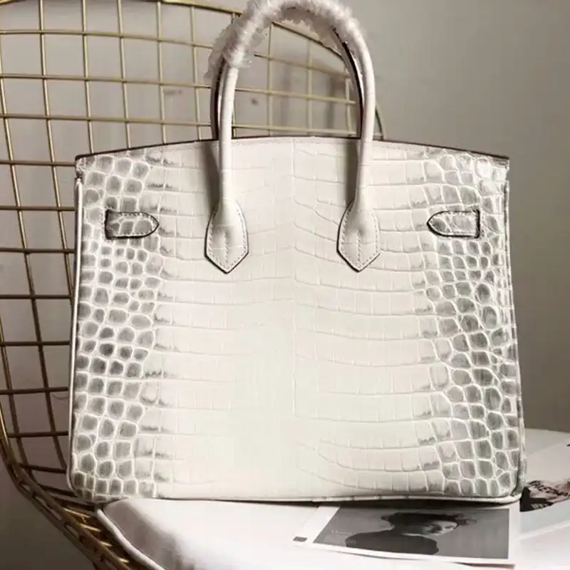 Affordable Hermes Birkin Bag Alligator Leather Gold Hardware In White