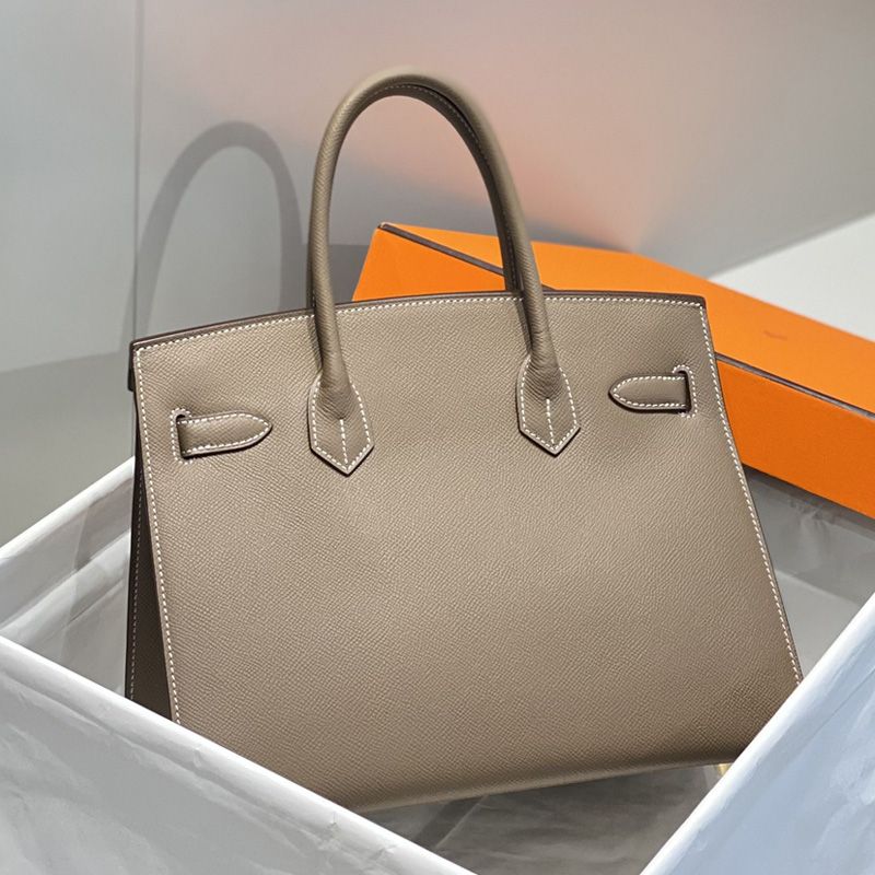 Hermes Birkin Bag Epsom Leather Gold Hardware In Grey