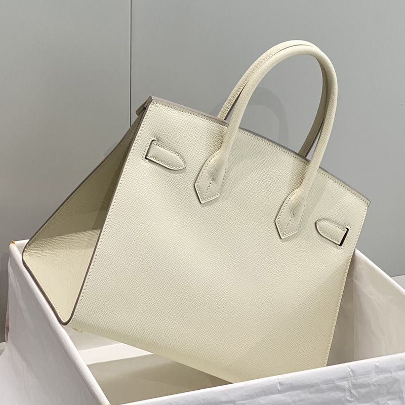 Hermes Birkin Bag Epsom Leather Gold Hardware In White