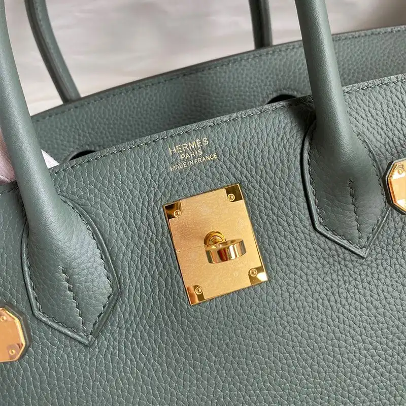 Affordable Hermes Birkin Bag Togo Leather Gold Hardware In Almond Green