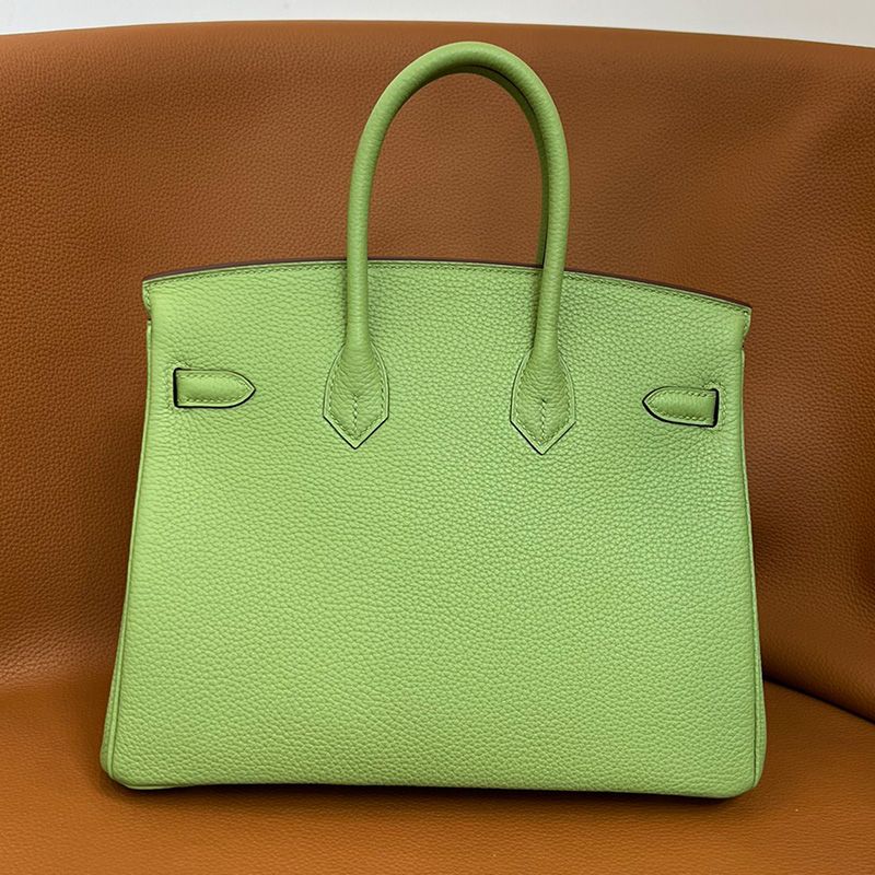 Hermes Birkin Bag Togo Leather Gold Hardware In Avocado Green