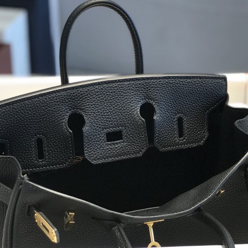 Hermes Birkin Bag Togo Leather Gold Hardware In Black