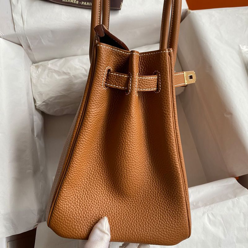 Hermes Birkin Bag Togo Leather Gold Hardware In Brown