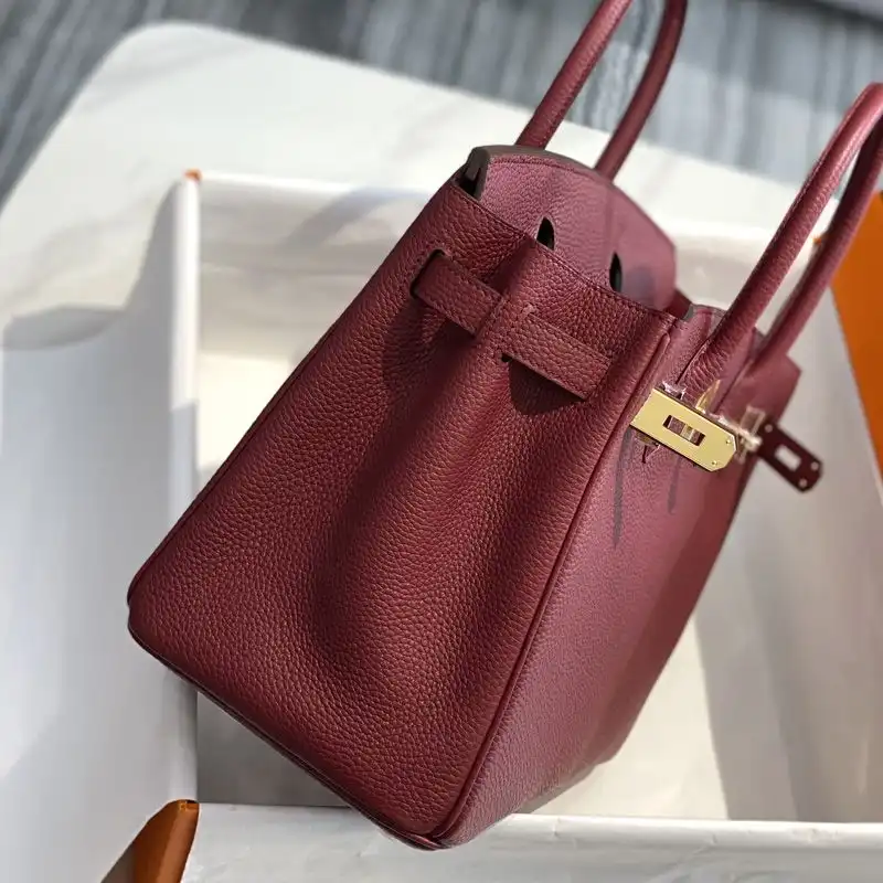 Cheap Hermes Birkin Bag Togo Leather Gold Hardware In Burgundy