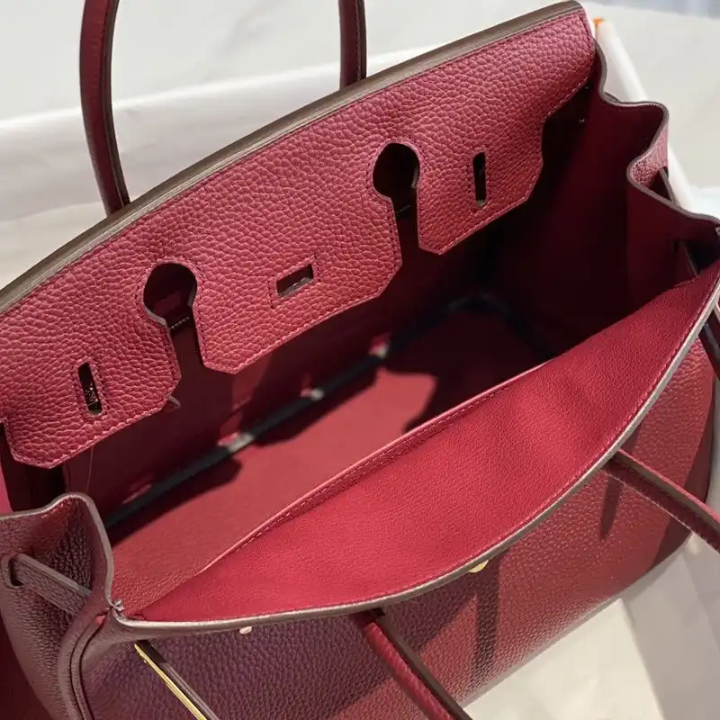 Cheap Hermes Birkin Bag Togo Leather Gold Hardware In Burgundy