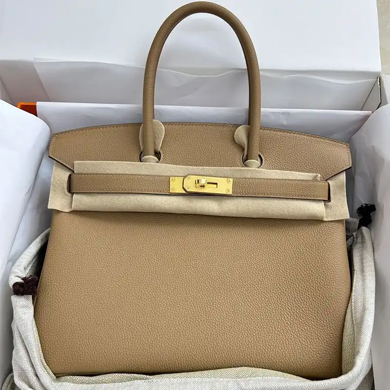 Hermes Birkin Bag Togo Leather Gold Hardware In Chai