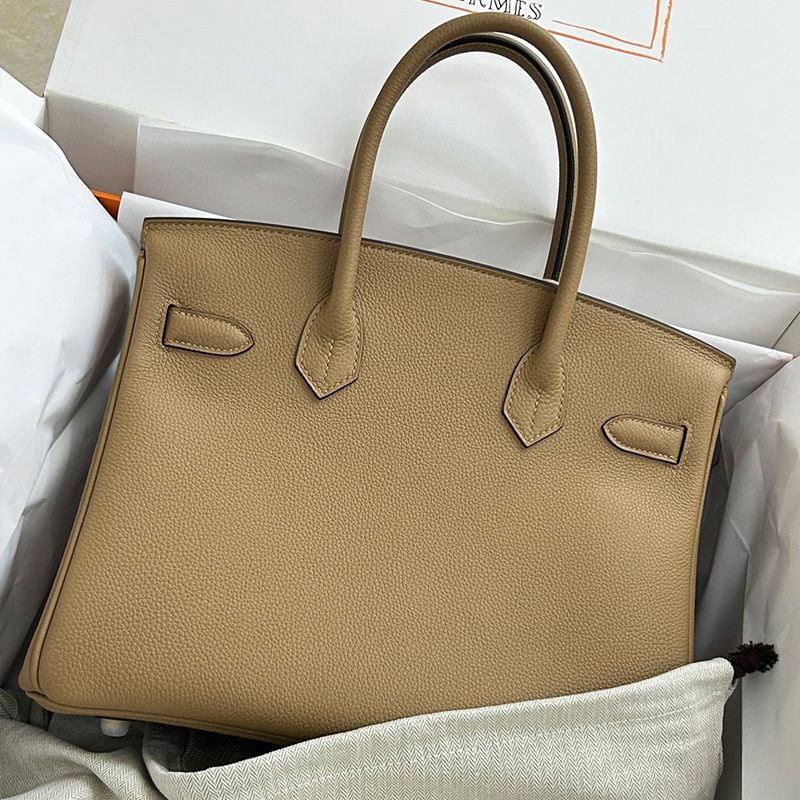 Hermes Birkin Bag Togo Leather Gold Hardware In Chai