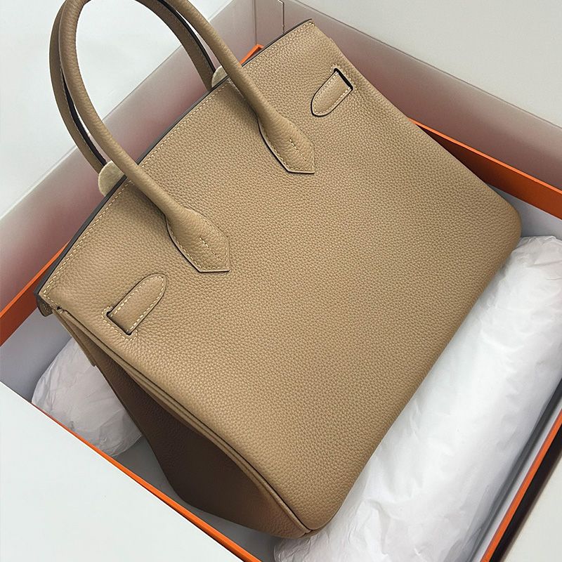 Hermes Birkin Bag Togo Leather Gold Hardware In Chai