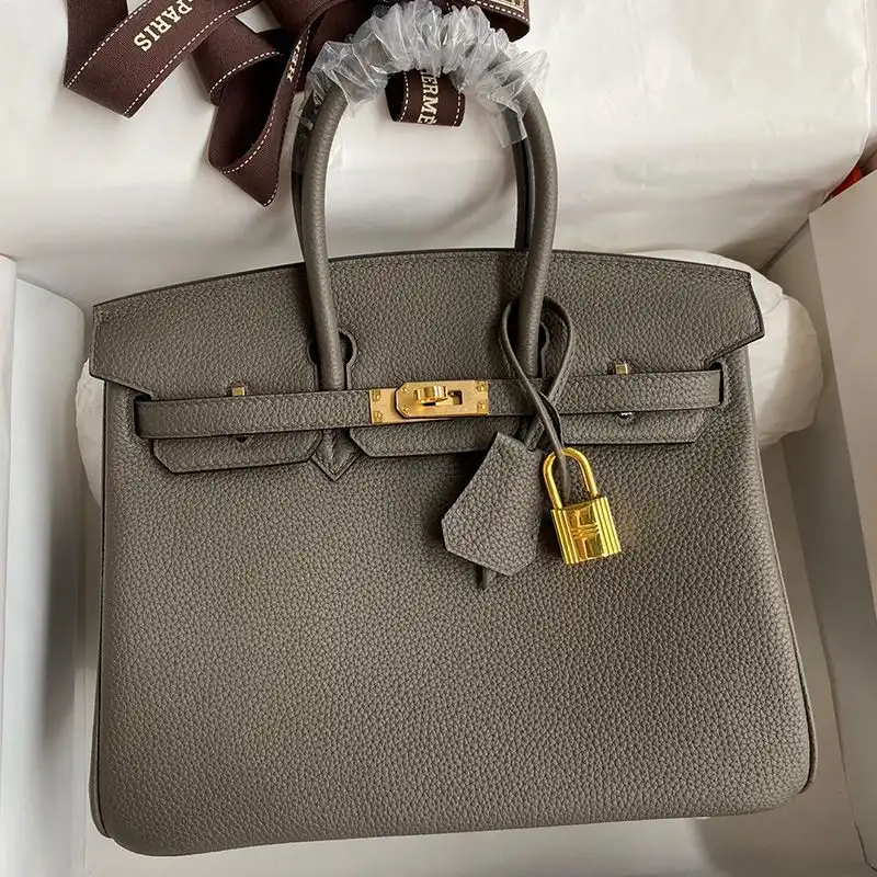 Hermes Birkin Bag Togo Leather Gold Hardware In Marble