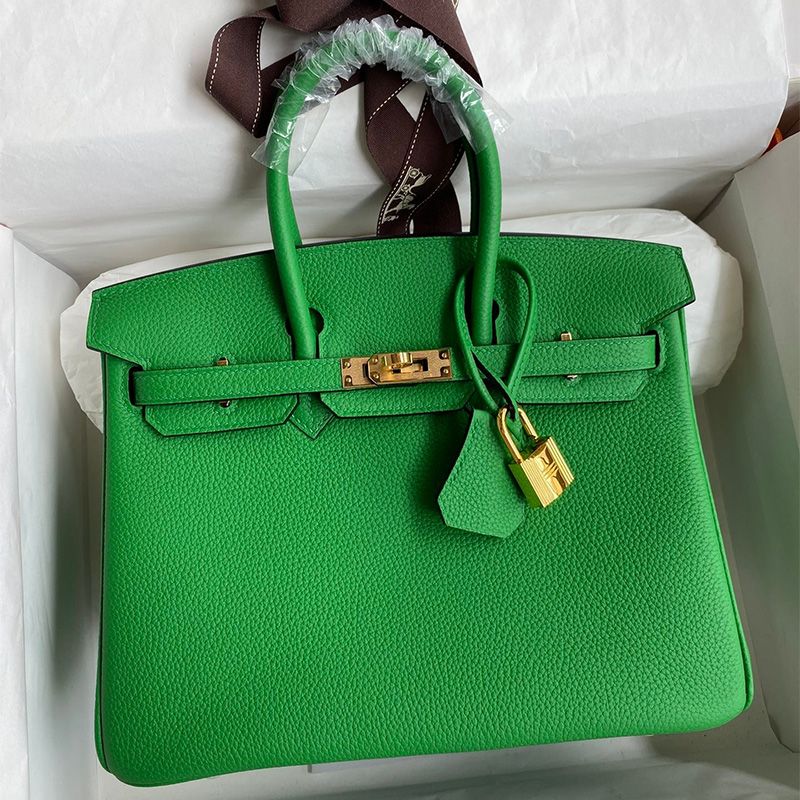 Hermes Birkin Bag Togo Leather Gold Hardware In Green