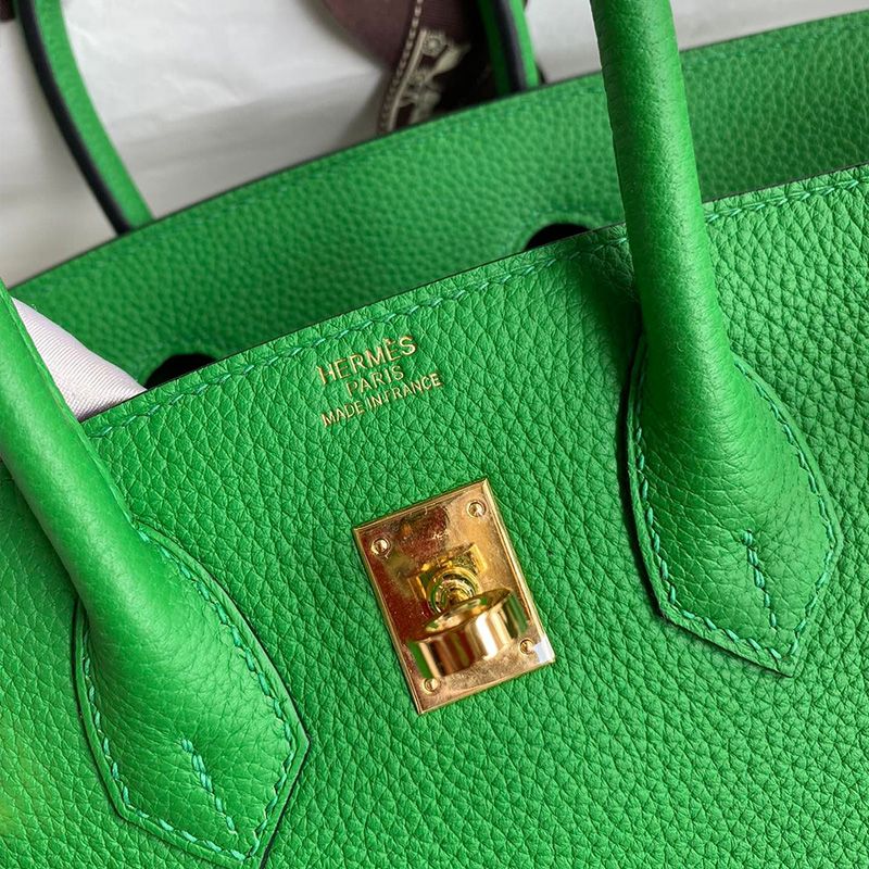 Hermes Birkin Bag Togo Leather Gold Hardware In Green