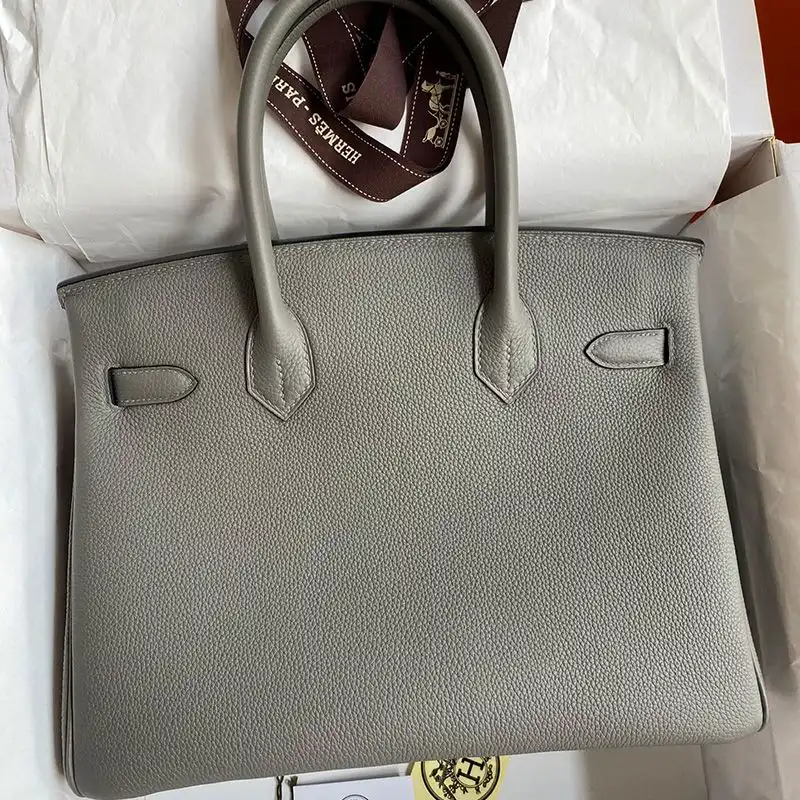 Affordable Hermes Birkin Bag Togo Leather Gold Hardware In Gris Meyer