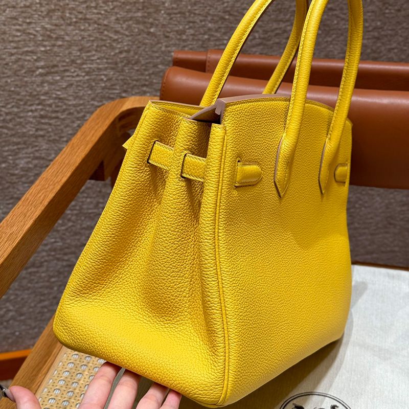 Hermes Birkin Bag Togo Leather Gold Hardware In Lemon