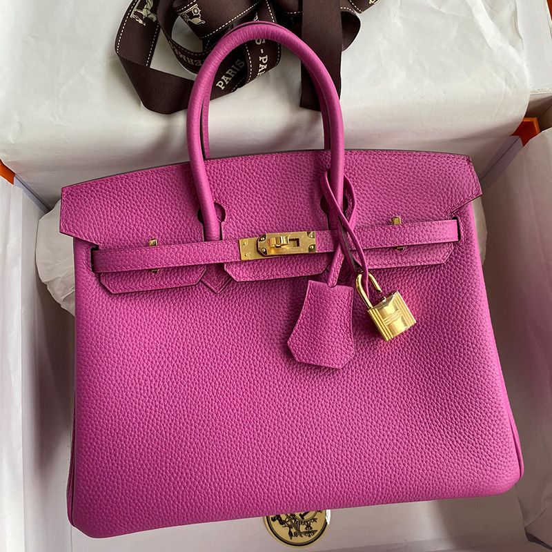 Hermes Birkin Bag Togo Leather Gold Hardware In Magnolia Pink