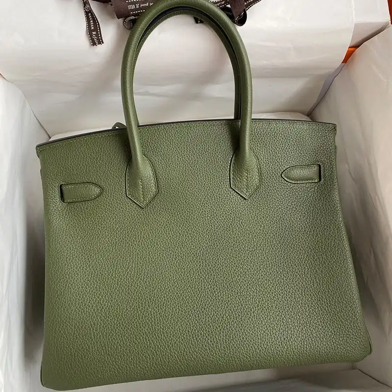 Affordable Hermes Birkin Bag Togo Leather Gold Hardware In Military Green