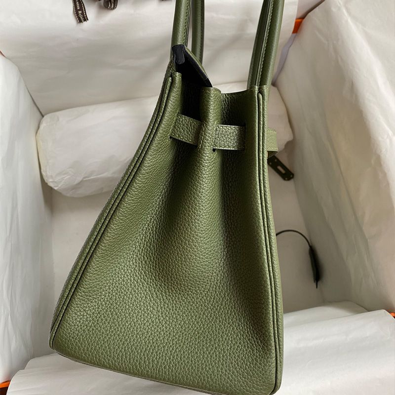 Hermes Birkin Bag Togo Leather Gold Hardware In Military Green