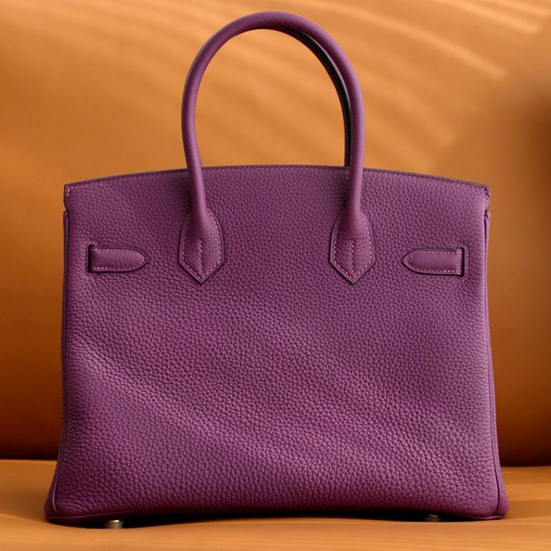 Hermes Birkin Bag Togo Leather Gold Hardware In Purple