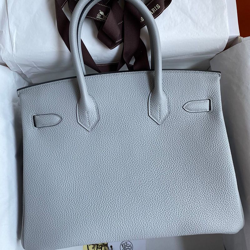 Hermes Birkin Bag Togo Leather Gold Hardware In Sky Blue