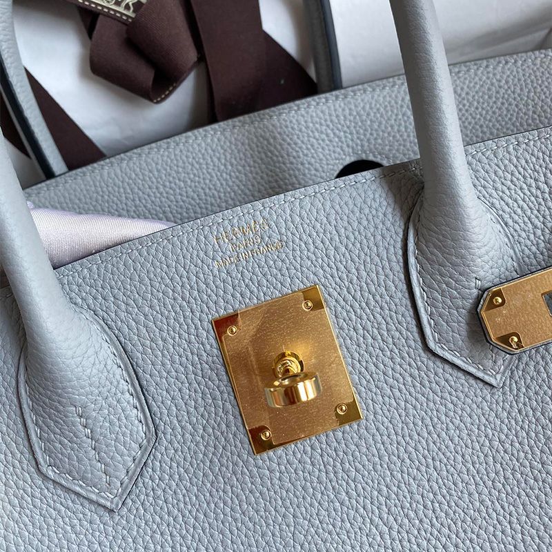 Hermes Birkin Bag Togo Leather Gold Hardware In Sky Blue