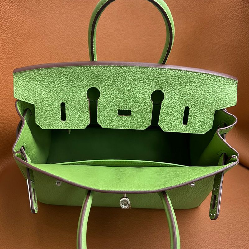 Hermes Birkin Bag Togo Leather Palladium Hardware In Avocado Green