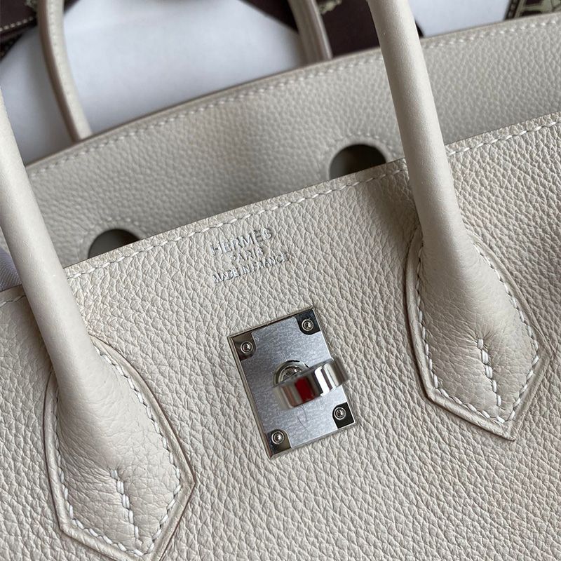 Hermes Birkin Bag Togo Leather Palladium Hardware In Beige