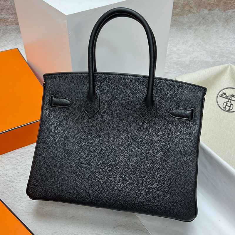 Hermes Birkin Bag Togo Leather Palladium Hardware In Black