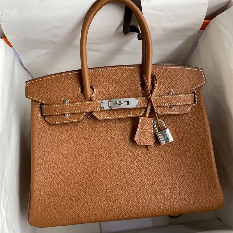 Cheap Hermes Birkin Bag Togo Leather Palladium Hardware In Brown