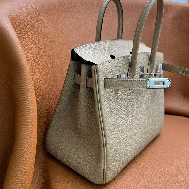 Hermes Birkin Bag Togo Leather Palladium Hardware In Grey