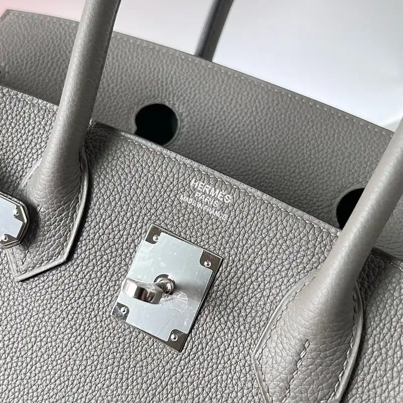 Cheap Hermes Birkin Bag Togo Leather Palladium Hardware In Gris Meyer