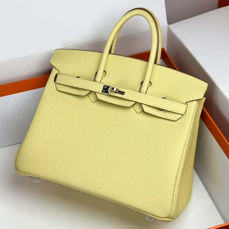 Hermes Birkin Bag Togo Leather Palladium Hardware In Lemon