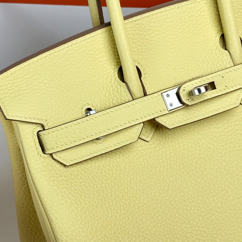 Hermes Birkin Bag Togo Leather Palladium Hardware In Lemon